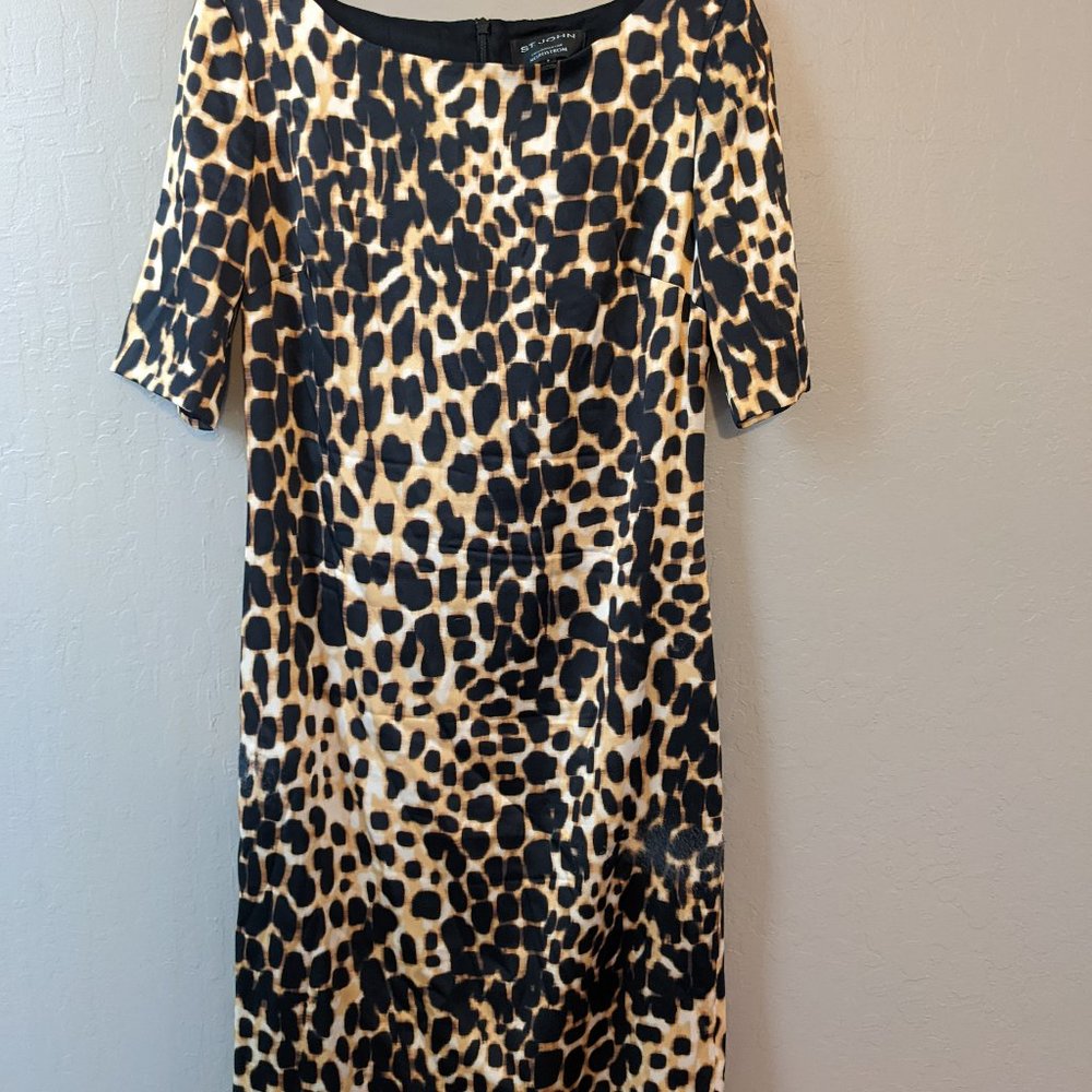 Leopard print St John sheath